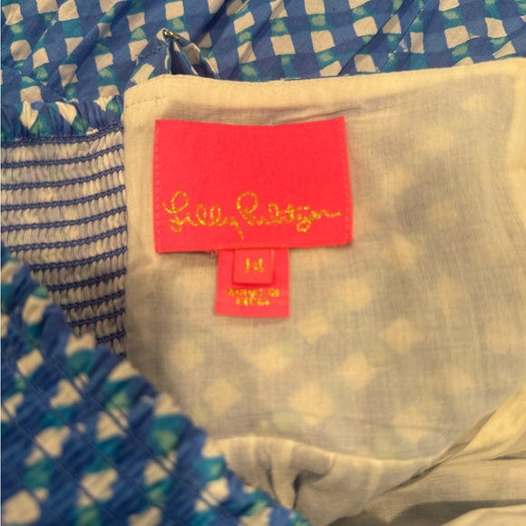 Lilly Pulitzer Blue and Cream Geometric Dress - Picture 4 of 4